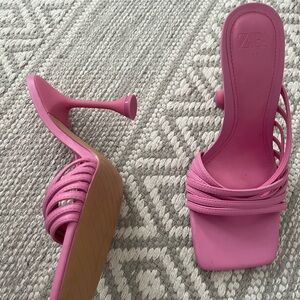 Zara heels pink size 6.5 brand new never been worn